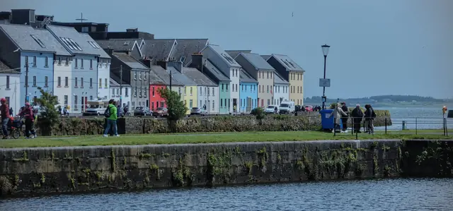 The colourful houses of the Long Walk in Galway